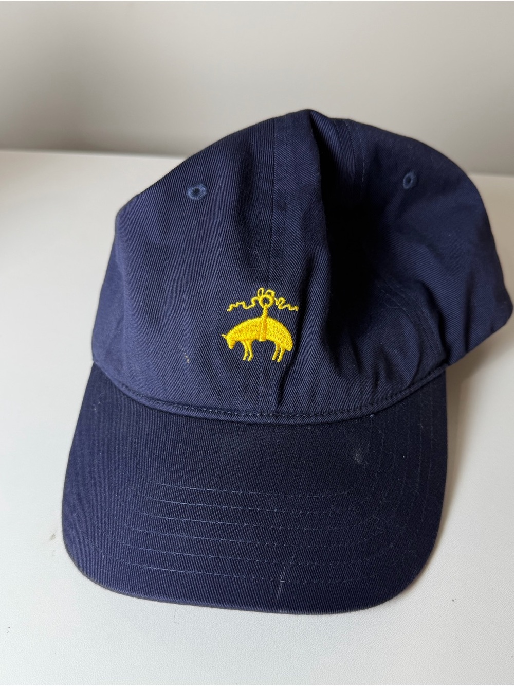 Brooks Brothers 1818 Navy Cap Hat with Yellow Embroidered Logo